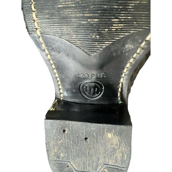 Vtg Heritage West HH Cowboy Boots Mens Black Leather  Sz 7 1/2 EE West. Stitched - Picture 7 of 8